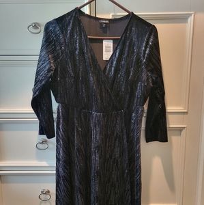 Velvet glitter wrap dress